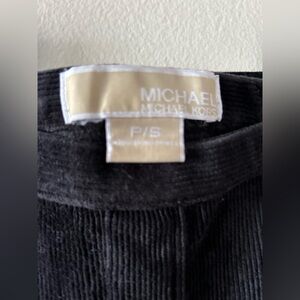 Michael Kors Black Corduroy Stretch Pants